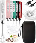 Rechargeable Milk Frother Handheld Wand - Fast USB Foam Maker