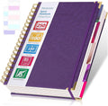 Spiral Notebook 8.5 in x 11 in 5 Subject Hardcover A4 - Durable Daily