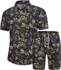 PASOK Men's Floral 2 Piece Tracksuit for Casual Summer Style