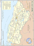 Palmetto Posters 24x31 Laminated Poster of El Salvador - Durable Map