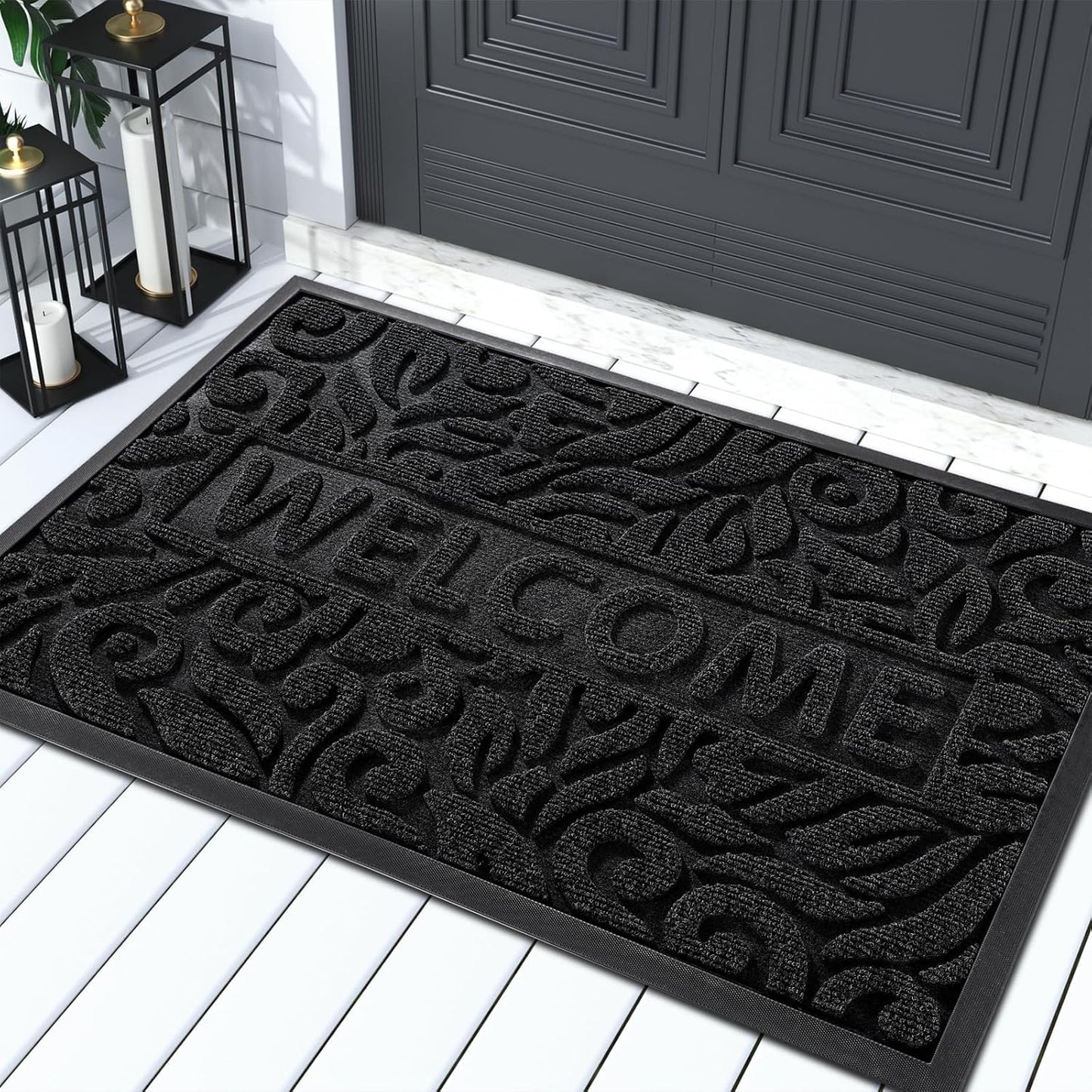 Yimobra Large Welcome Mat 36x24 for Outdoor and Indoor Use
