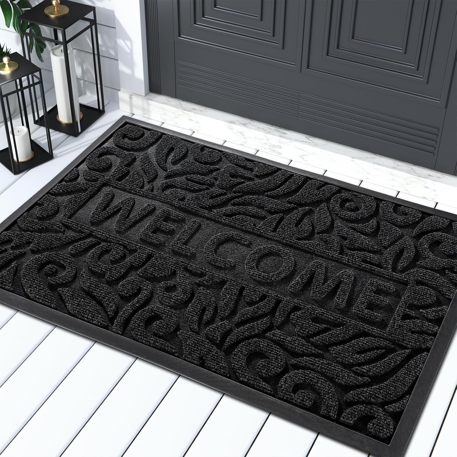 Yimobra Large Welcome Mat 36x24 for Outdoor and Indoor Use