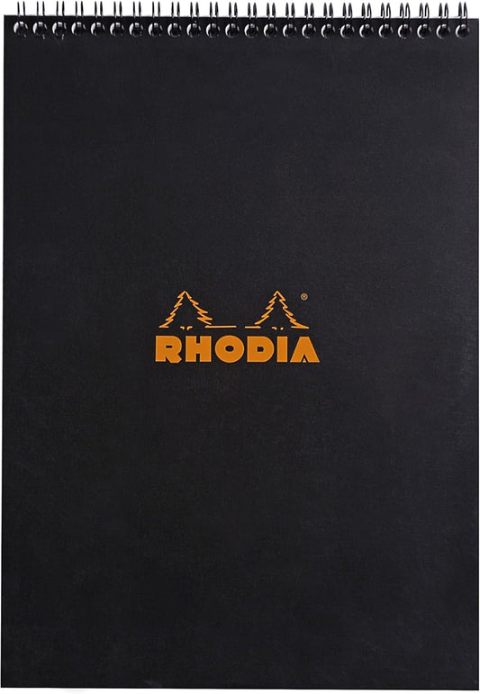 Rhodia Graph Notepad - 80 Sheets - Large Size - Black