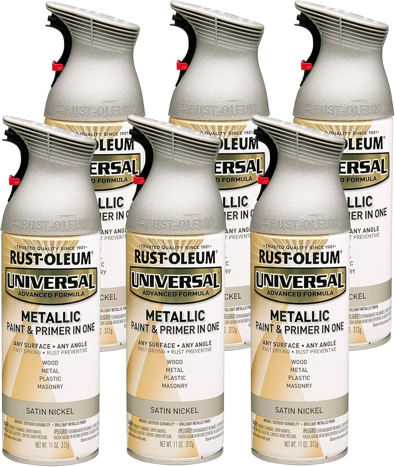Rust-Oleum Universal All Surface Metallic Spray Paint 6 Pack