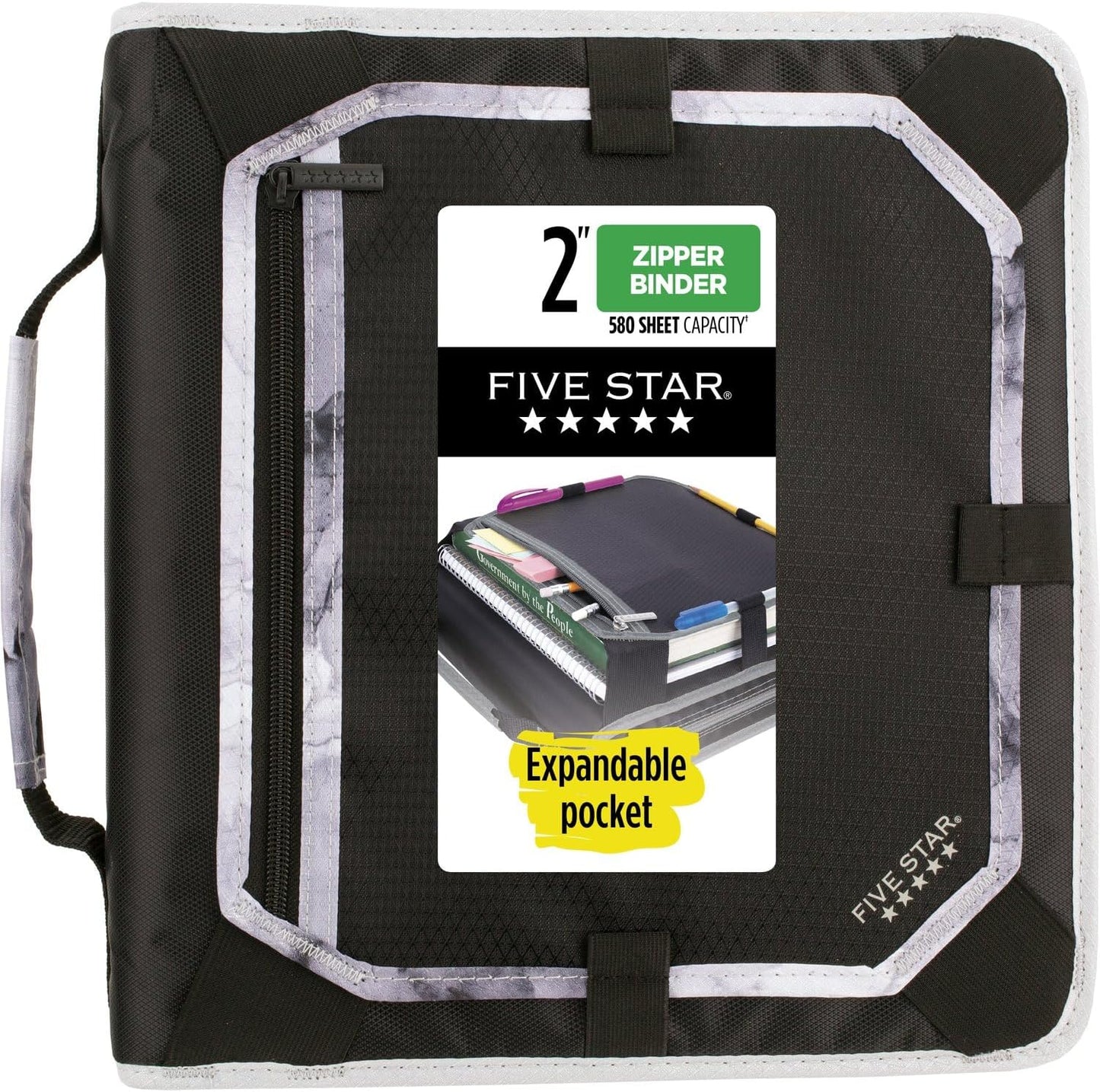Five Star Zipper Binder with 2 Inch Capacity for All Your Needs
