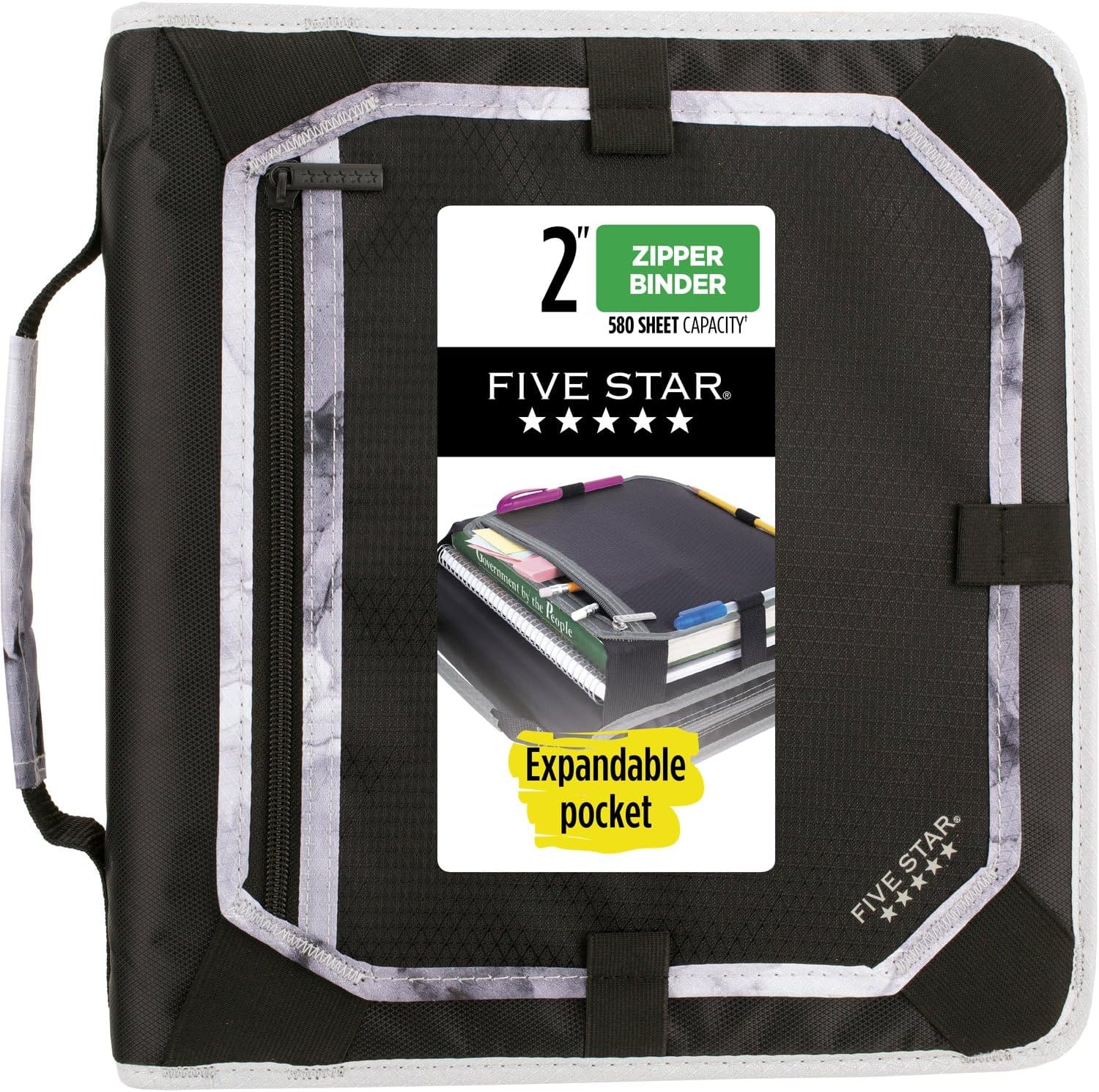 Five Star Zipper Binder with 2 Inch Capacity for All Your Needs