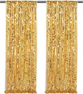Gold Big Payette Sequin Backdrop 2 Panels 4ftx8ft - Sparkly Party