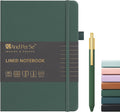 A5 Lined Leather Journal and Pen Set - Durable 100gsm Paper