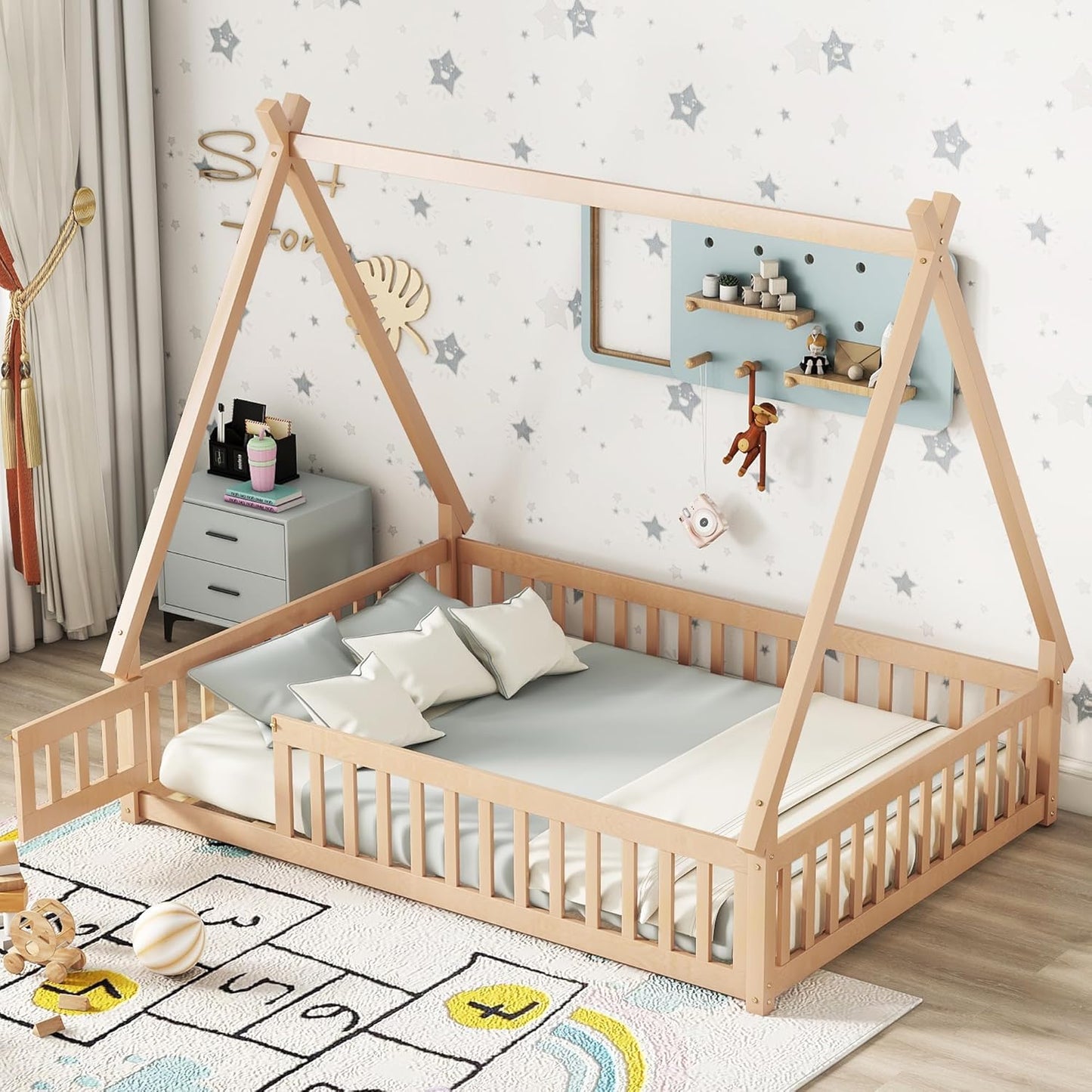 Montessori Teepee Floor Bed for Kids
