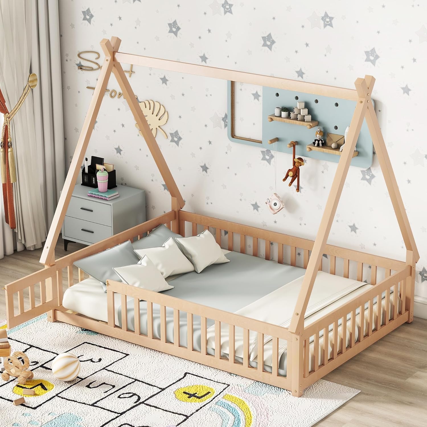 Montessori Teepee Floor Bed for Kids