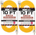10 ft Heavy Duty Outdoor Extension Cord - Lighted End, 12/3 SJTW