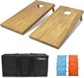 GoSports Regulation Size Wooden Cornhole Boards Set for Fun