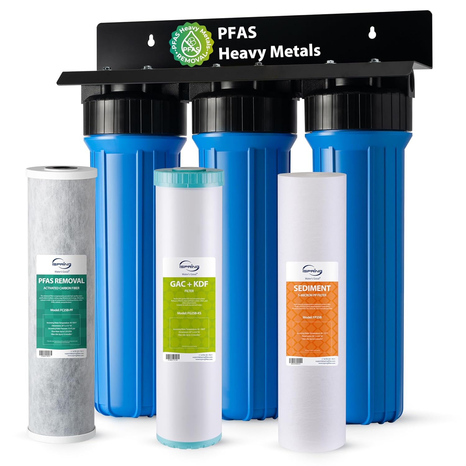 iSpring PFAS & Heavy Metals Whole House Water Filter System