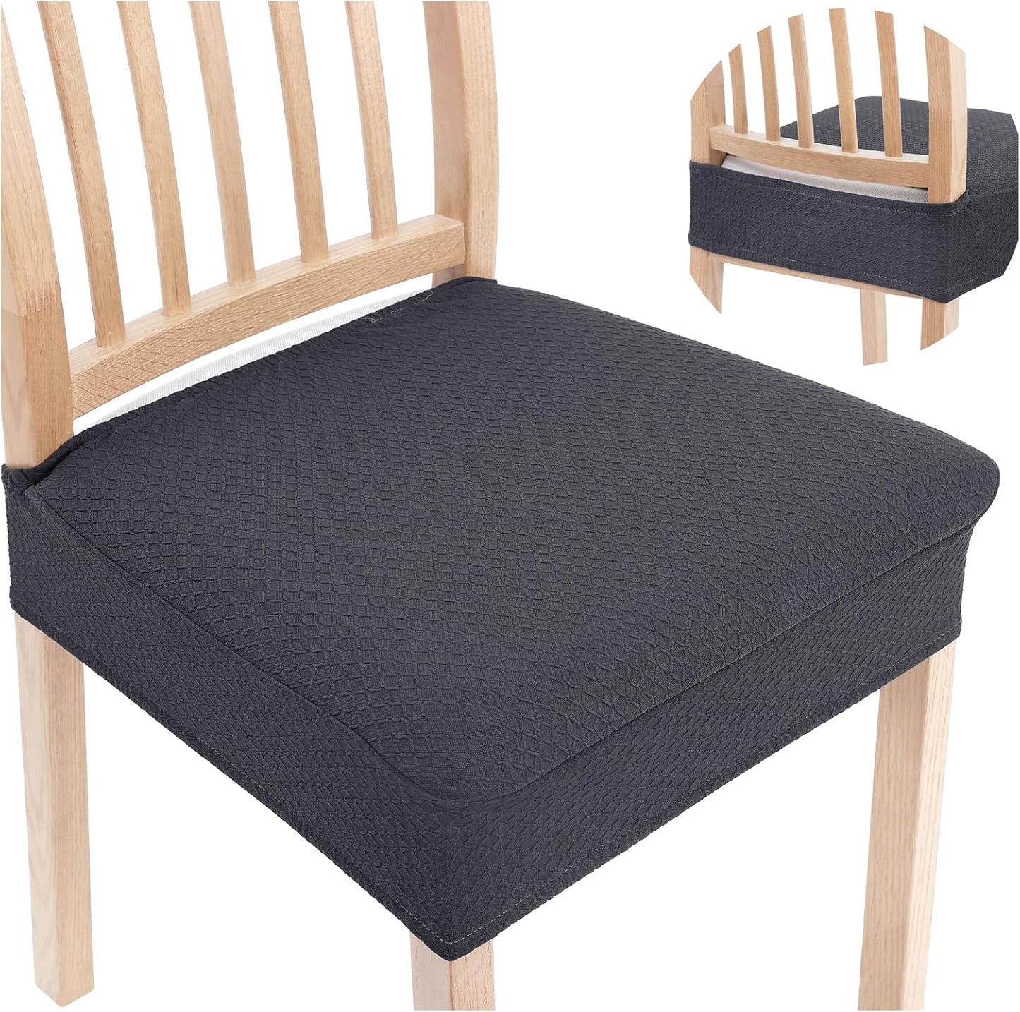 Smiry Stretch Jacquard Seat Covers for Dining Room Chairs Set