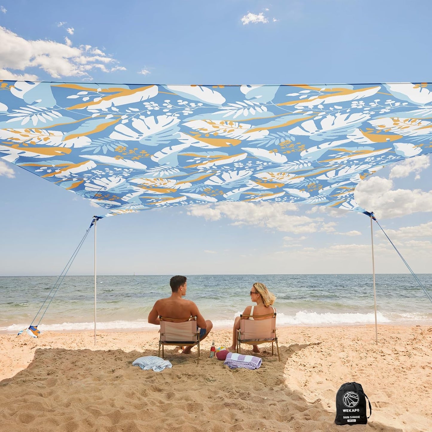 WEKAPO Beach Tent Sun Shelter - Easy Setup Canopy for Outdoors