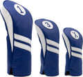 Vintage Leather-Look Golf Head Covers Set - 3-Pack Classic Fit