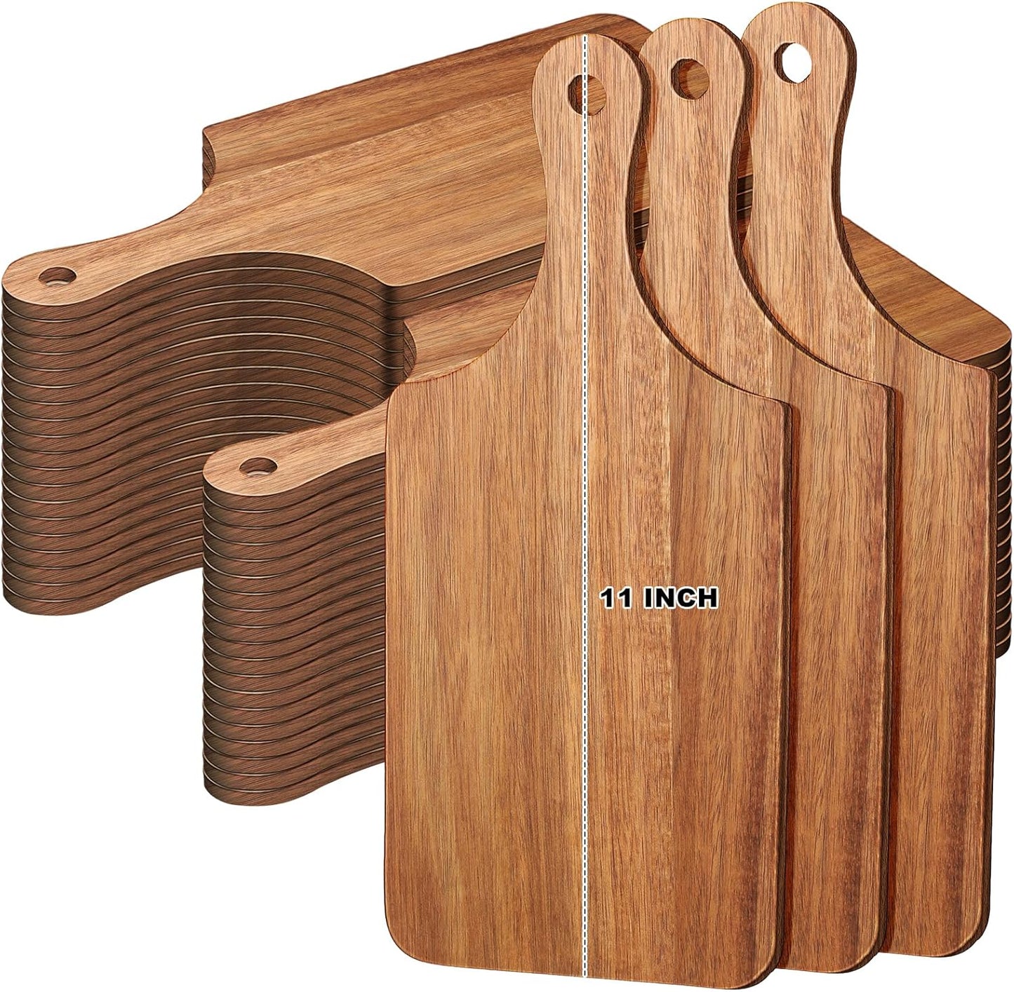 40 Pcs Acacia Cutting Boards for Chopping and Serving Needs