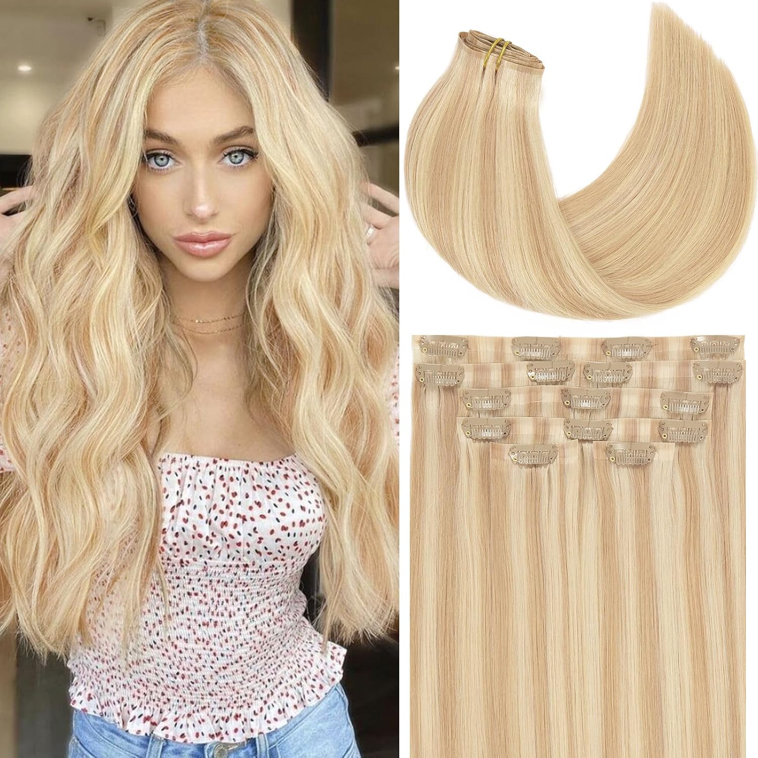 Loxxy Seamless Clip in Hair Extensions for Stunning Volume