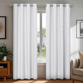 Deconovo White Curtains Room Darkening Thermal Drapes - Stylish