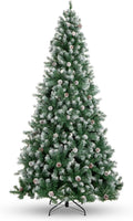 12ft Pre-Decorated Holiday Christmas Tree with Pinecones - Realistic