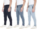Mens Sweatpants 3-Pack Active Athletic Joggers with Zipper Pocket
