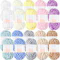 Woanger 20 Skeins Soft Chenille Yarn Velvet Blanket Yarn