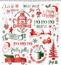 Merry Christmas Red Truck Shower Curtain