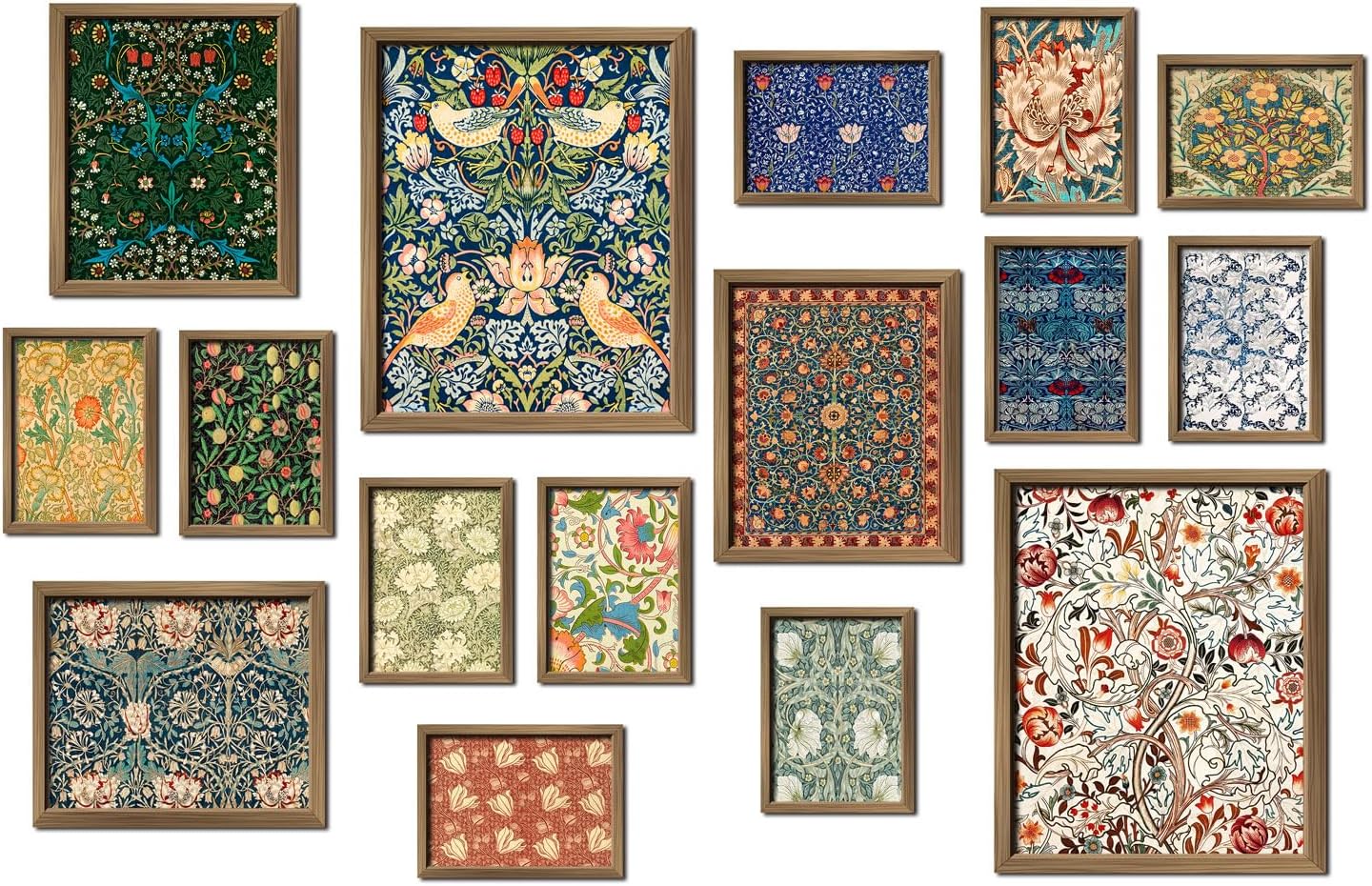 Framed William Morris Wall Art Decor for Vintage Aesthetic