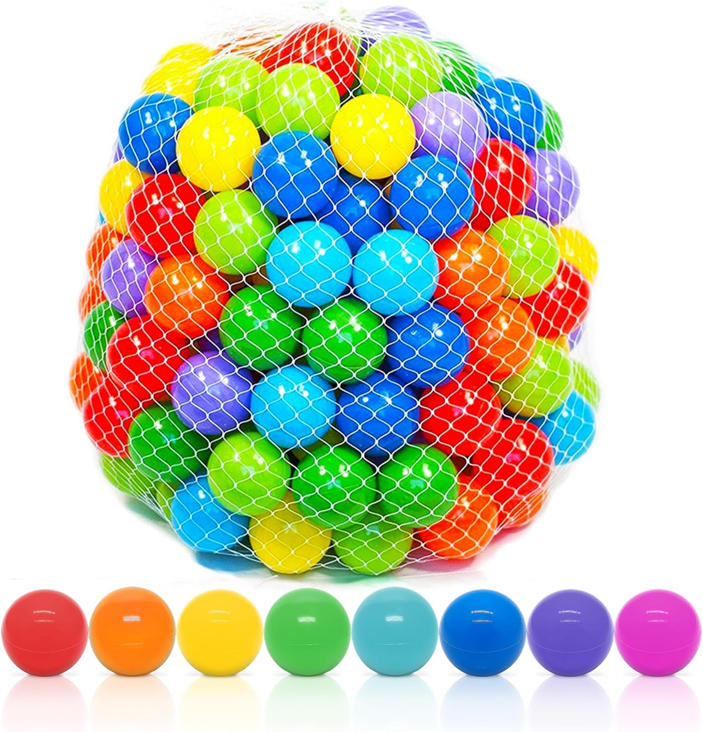 Playz Soft Plastic Mini Ball Pit Balls 500 Count for Kids Fun