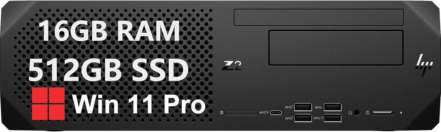 HP Desktop Z2 G5 SFF PC with Intel i5, 16GB RAM, 512GB SSD