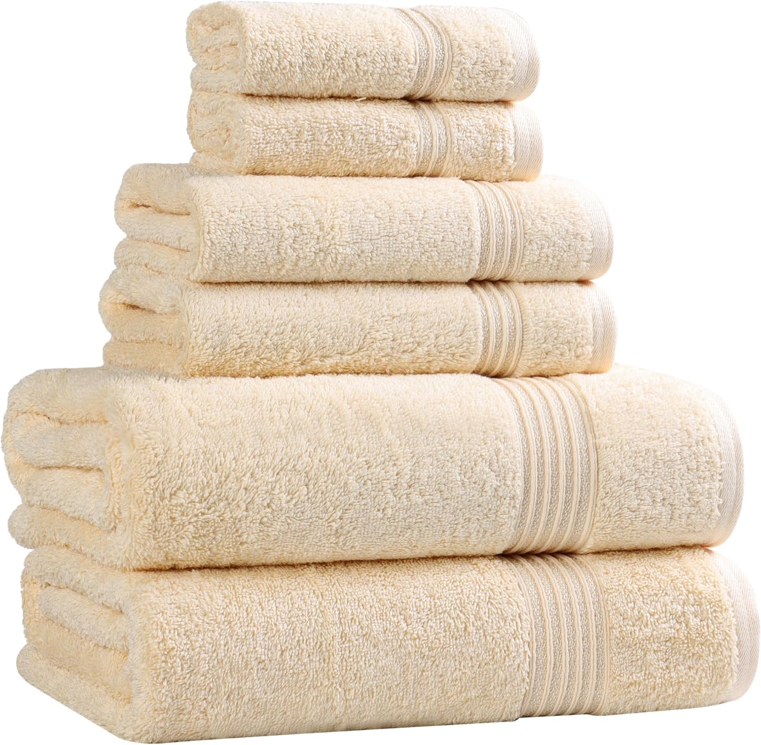 Superior Egyptian Cotton 6-Piece Towel Set for Luxurious Comfort