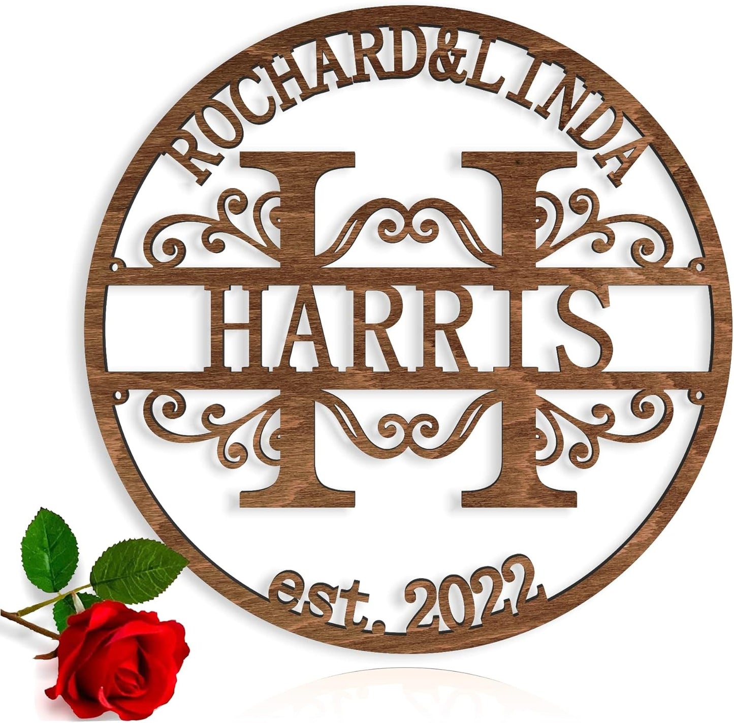 Custom Wood Family Last Name Sign for Unique Home Decor