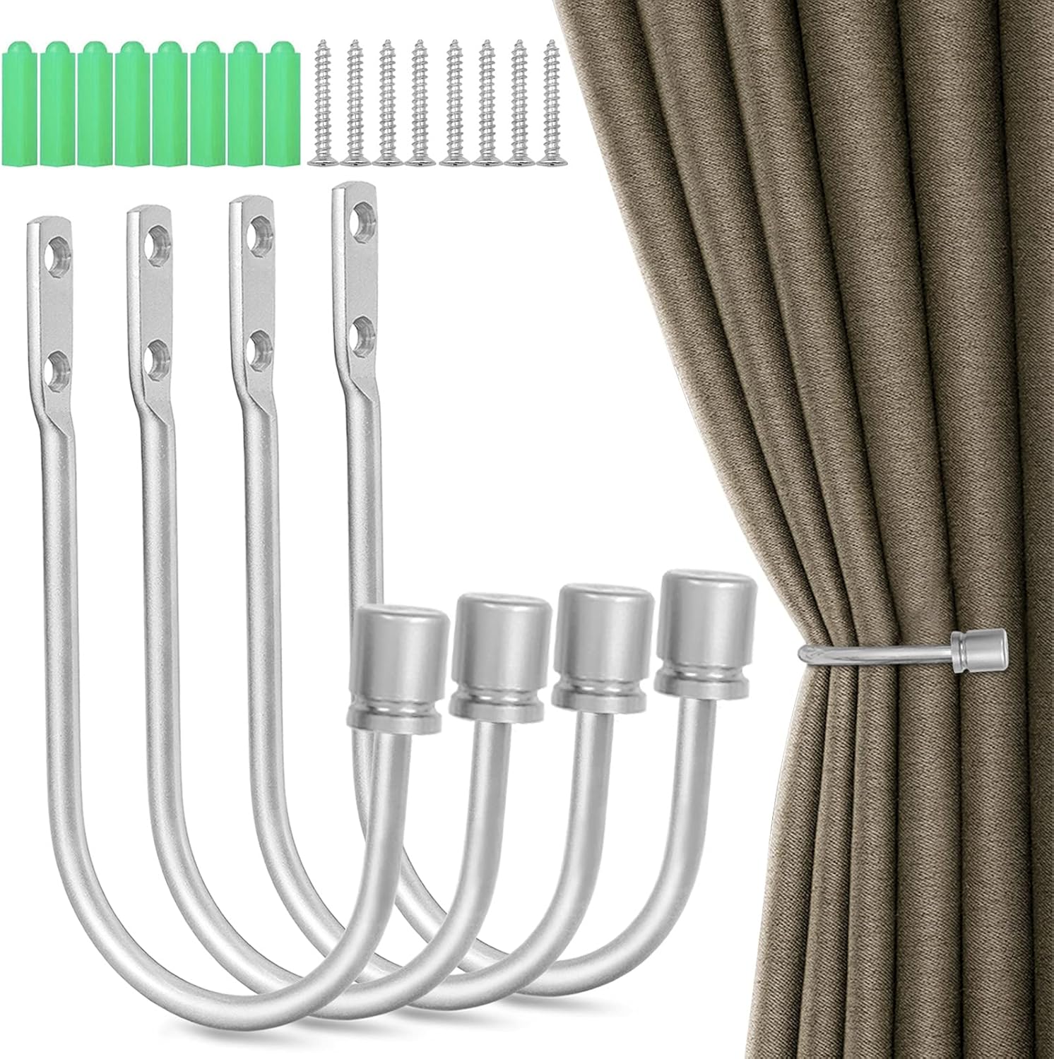 Gudui Curtain Holdbacks Set - Stylish Drapery Tiebacks