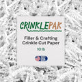 10LB White Crinkle Paper Filler for Gift Baskets - USA Made