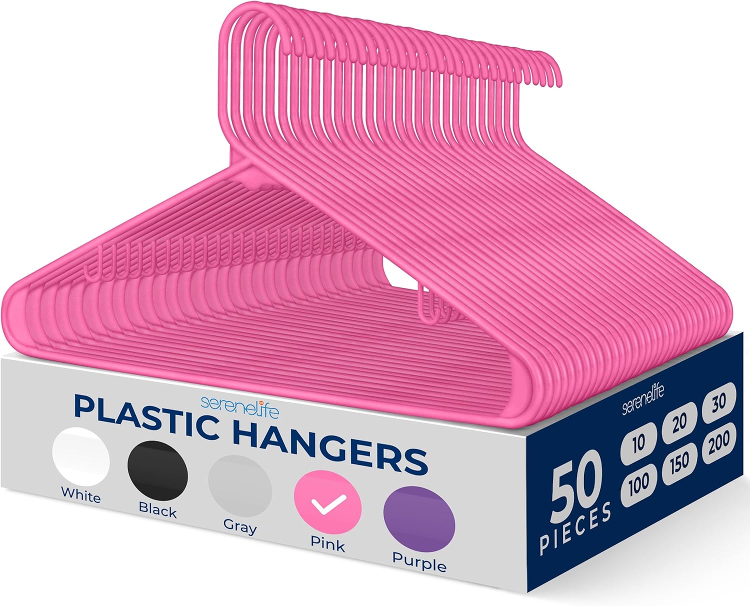 Non-Slip Plastic Hangers for Space-Saving Closet Organization