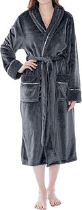 PAVILIA Soft Plush Women Fleece Robe for Cozy Warm Comfort