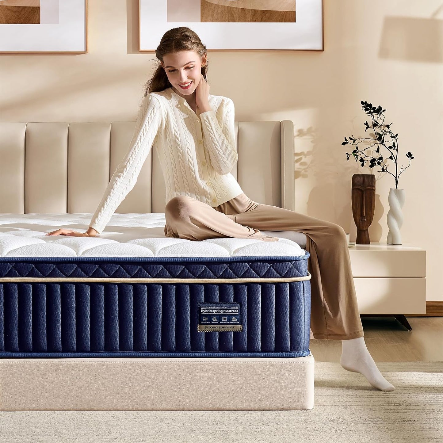 Full Mattress, 12 Inch Hybrid Mattress for Ultimate Comfort
