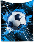 Soccer Blanket for Boys Lightweight Soft Sports Throw - 60x80 in Twin