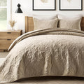 EVERGRACE Pearl Velvet Quilt Set King Size - Soft Paisley-Stitch