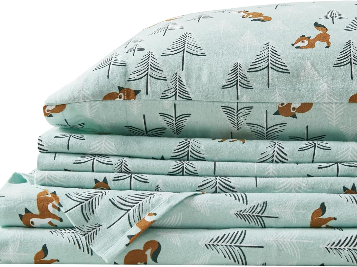 Comfort Spaces Cotton Flannel Sheets Set with Deep Pockets