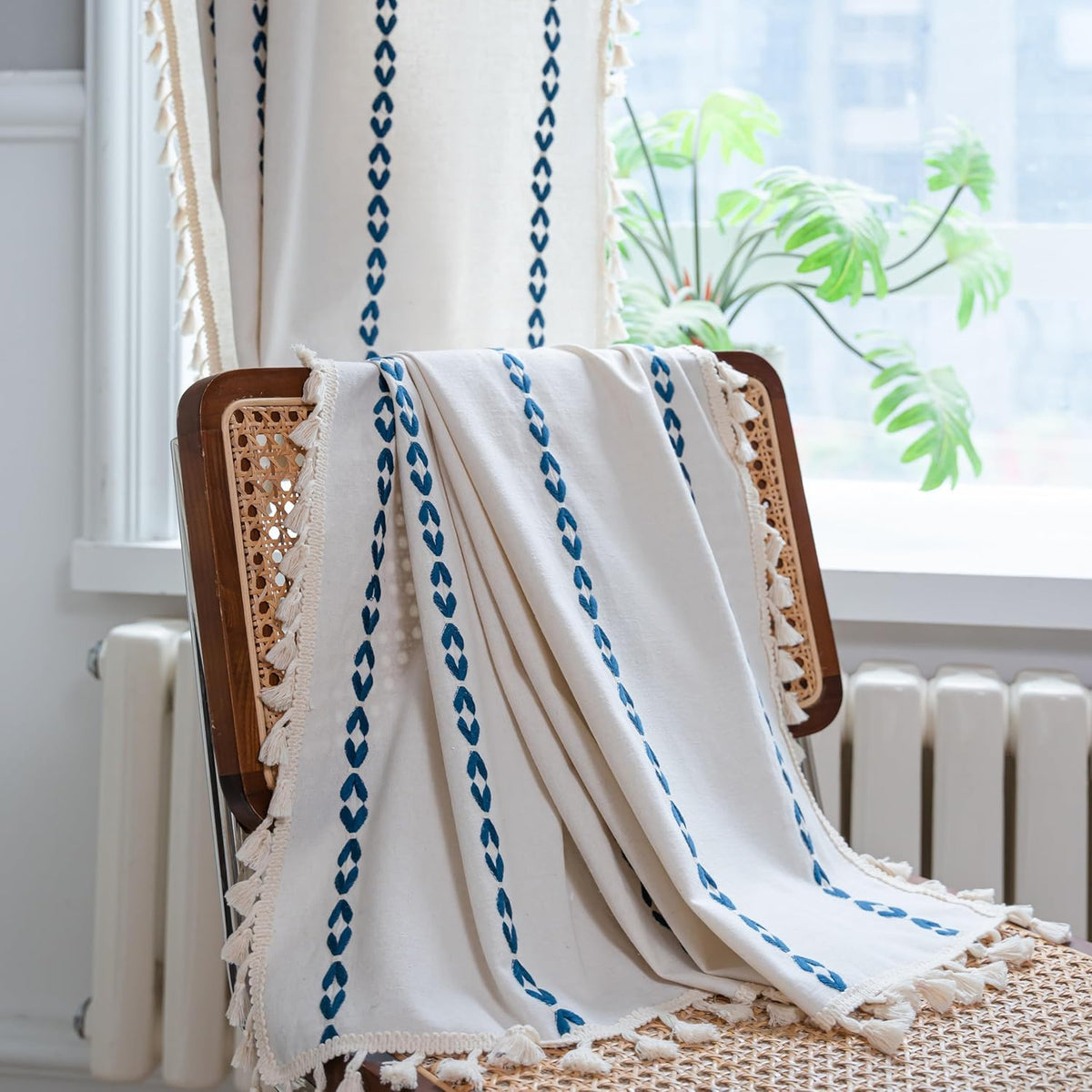 Sutuo Home Boho Curtains 108 in for Bedroom Living Room Decor