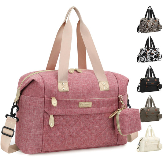 Pink Diaper Bag Tote - Stylish & Spacious for On-the-Go Parents!