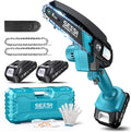 Seesii Mini Chainsaw 6-in Cordless - One-Hand Pruning Power