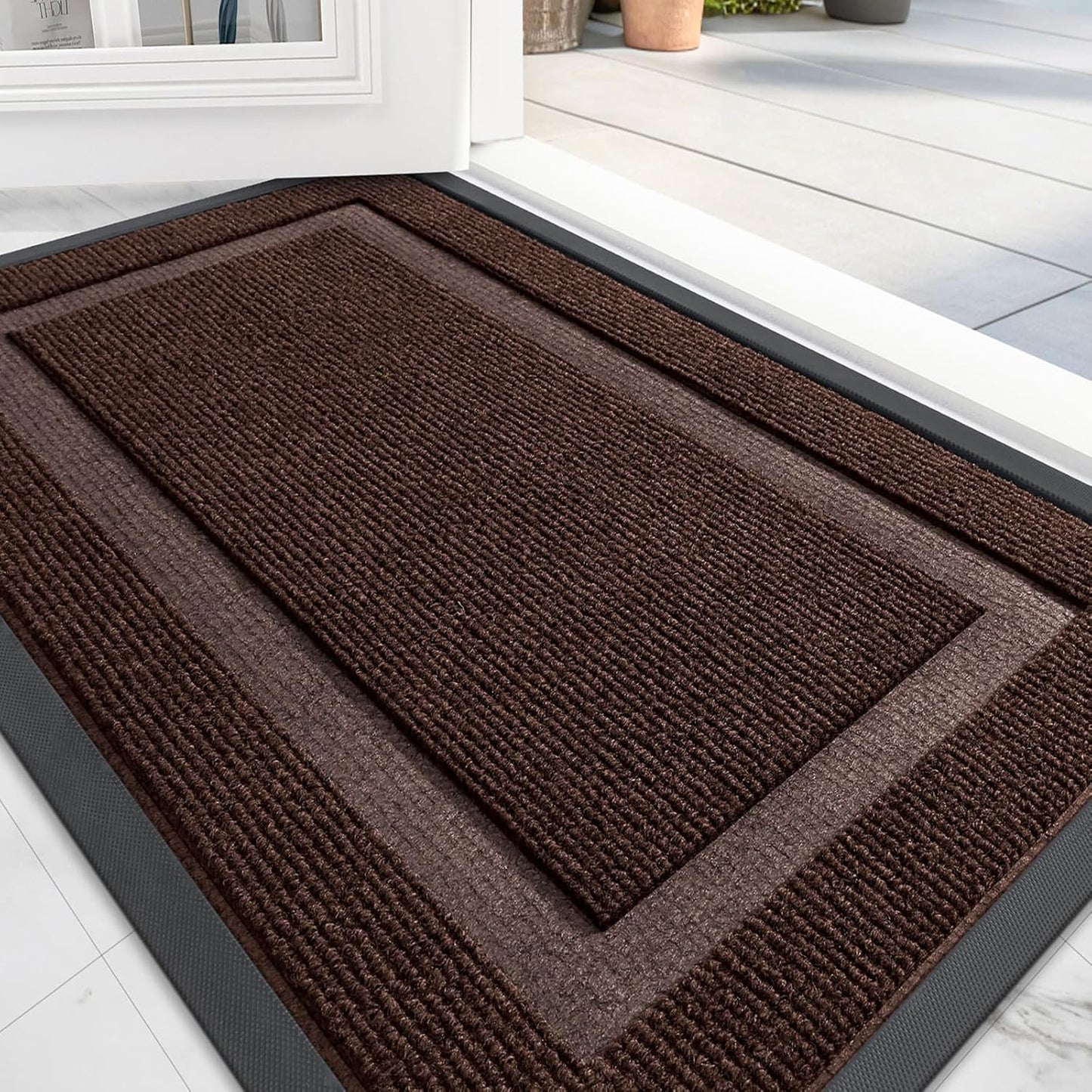 OLANLY Waterproof All-Season Doormat for Indoor Outdoor Use