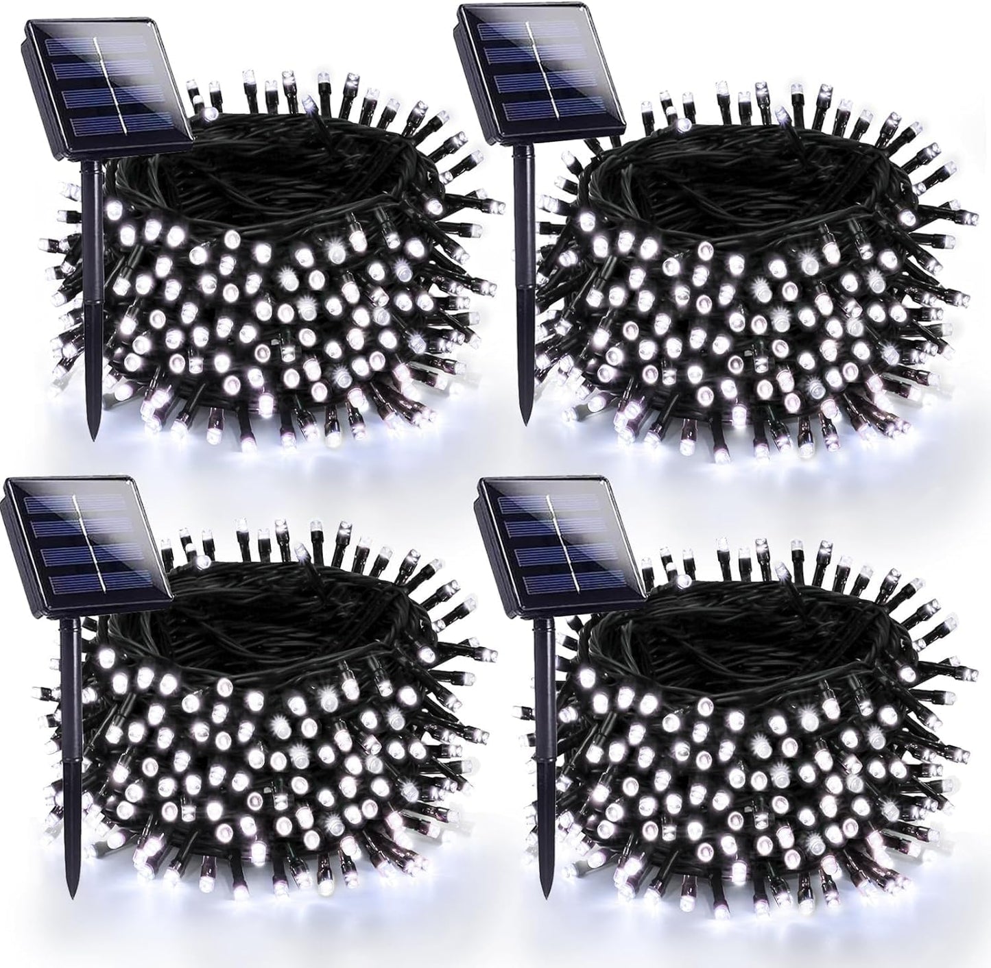 4 Pack 180FT Solar Christmas Lights for Outdoor Decor