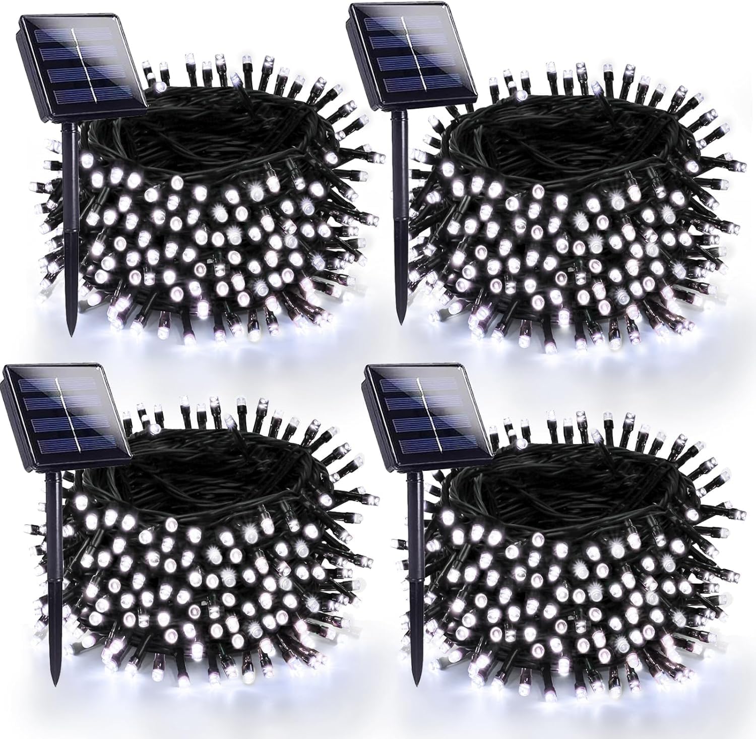4 Pack 180FT Solar Christmas Lights for Outdoor Decor