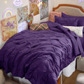 Bedsure Twin XL Comforter Set - Pinch Pleat Purple Twin XL Bedding