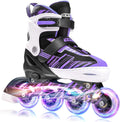 Adjustable Inline Skates for Kids Ages 4-12 with Light up Wheels laces