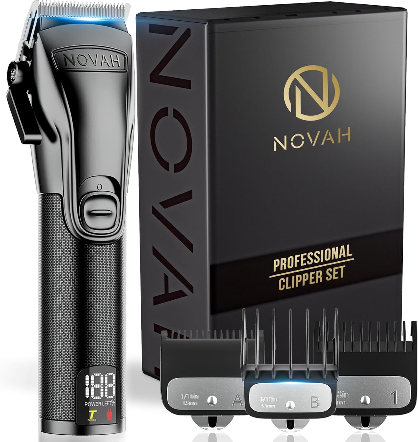 Novah Professional Hair Clippers for Men - Ultimate Haircut Kit