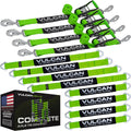 VULCAN Complete Axle Strap Tie Down Kit - High-Viz Visibility